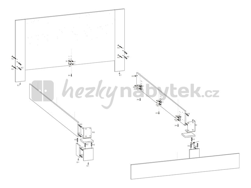 Manželská postel 160 cm Allesia AS 4 Loze 160