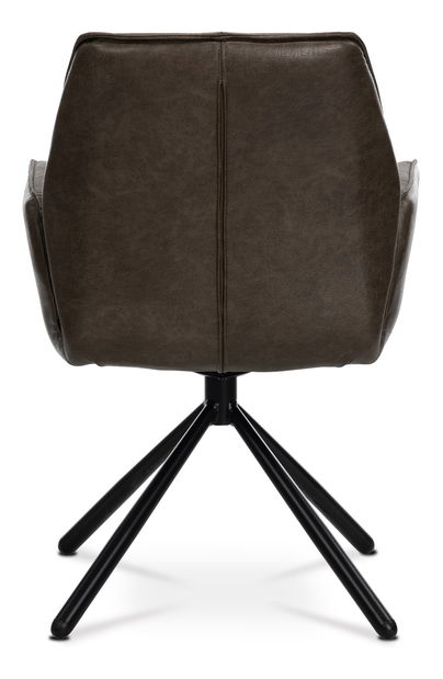 Jídelní židle Hamea-398-BR3 (tmavě hnědá + černá)