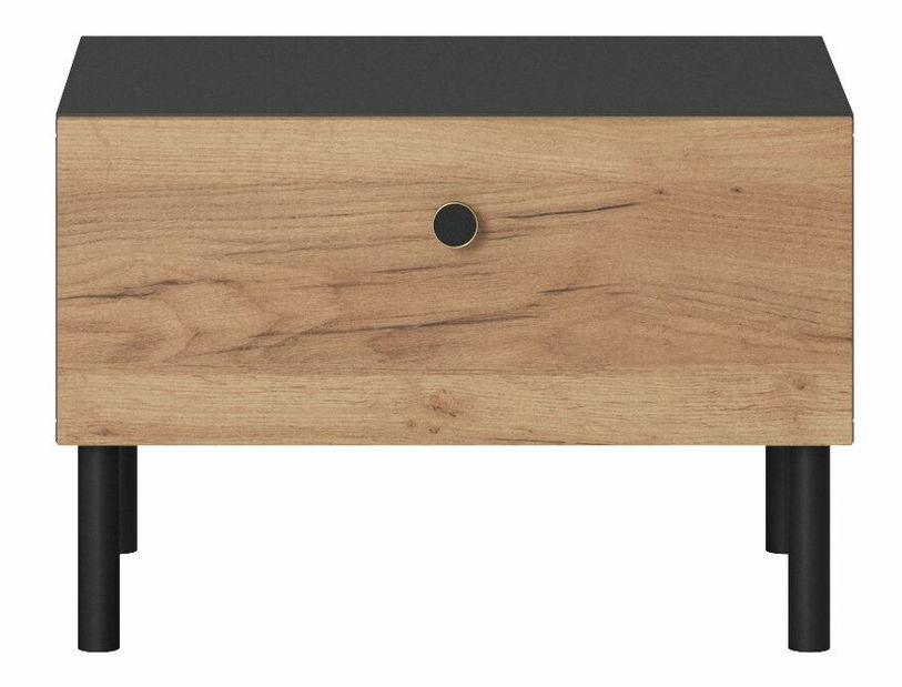 Set 2 ks. nočních stolků Dalde D (dub craft zlatý + antracit)