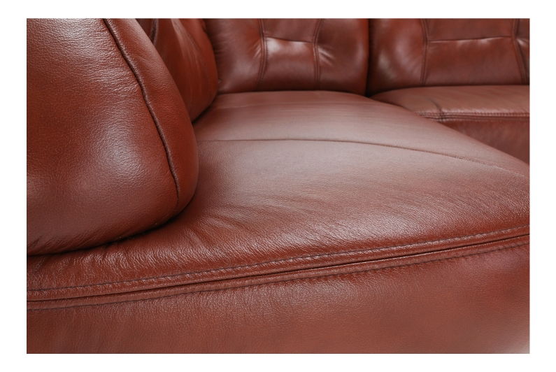 Kožená rohová sedací souprava Lamerton (L)