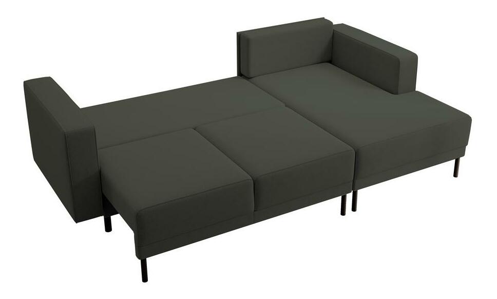 Rohová sedací souprava Rodriguez mini (P) (zelená + černá)