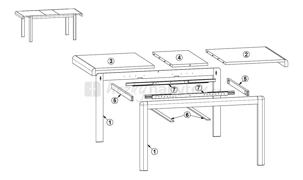 Jídelní stůl BRW Tauri TAURI 140 (pro 6 až 8 osob)