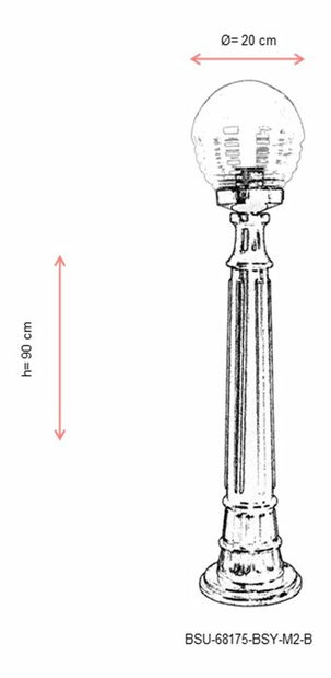 Venkovní podlahové svítidlo Sněha (černá)