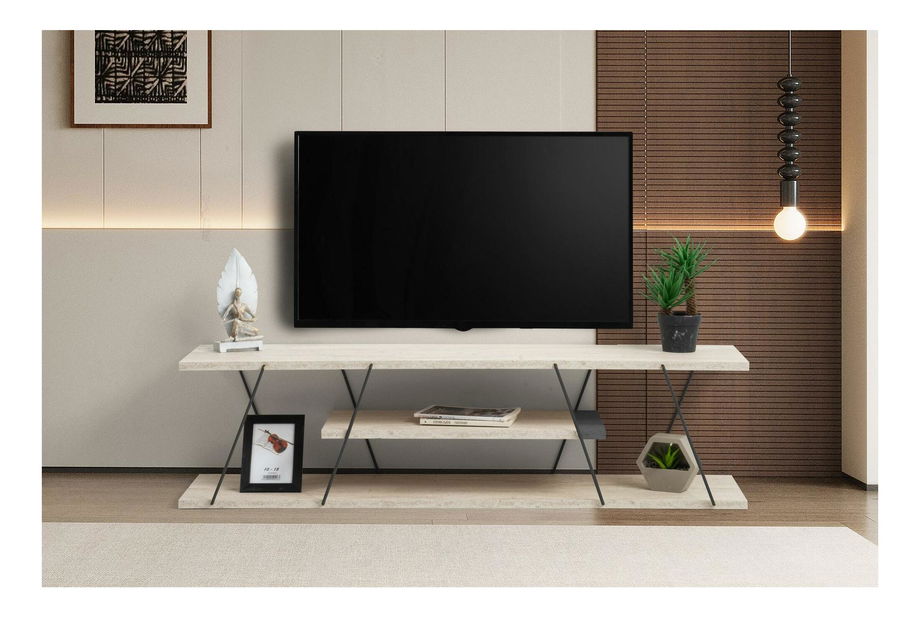 TV stolek/skříňka Cana (černý mramor)