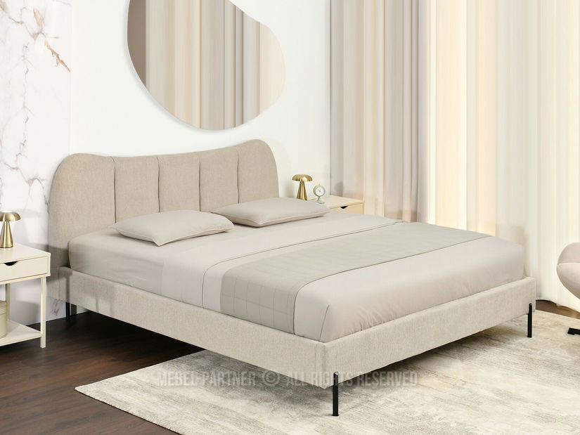 Manželská postel 180 cm Golpe 180 (béžová + černá)