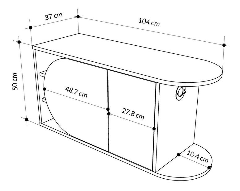 Botník (skříňka na boty) Lisane (dub + bílá)