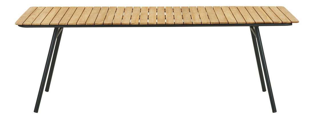 Zahradní stůl Canvoria 6 (přírodní + černá)