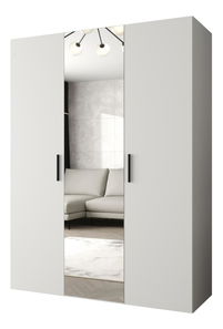 Šatní skříň 150 cm Borry 2 (bílá + černá)