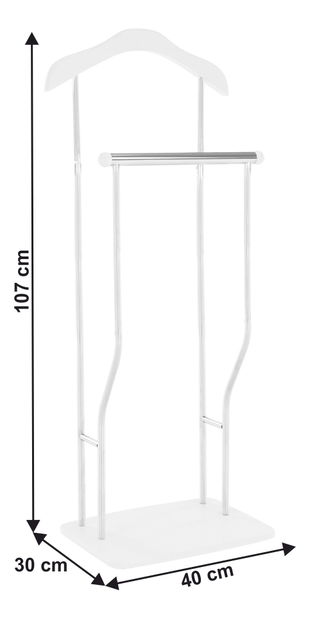 Věšák Estrella (bílá + chrom)