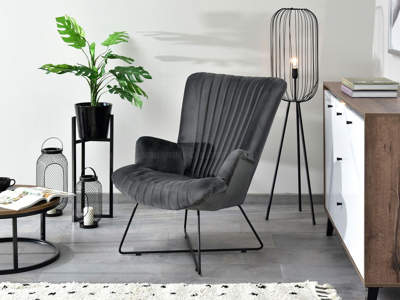 Relaxační křeslo Nuttshell (grafitová + černá)