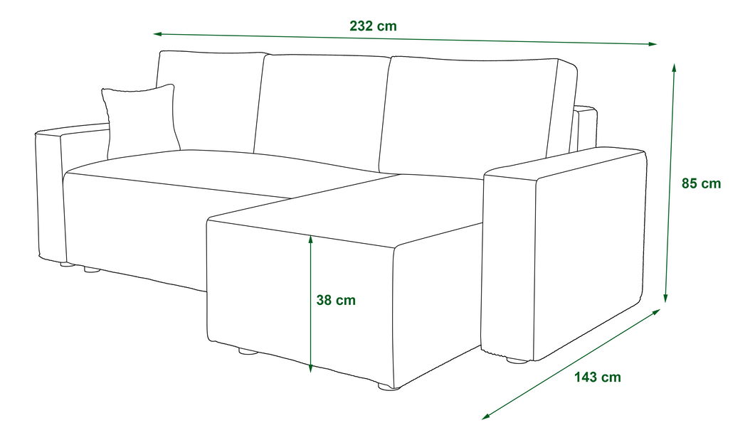 Rohová sedací souprava Umbral (béžová) (L) *výprodej