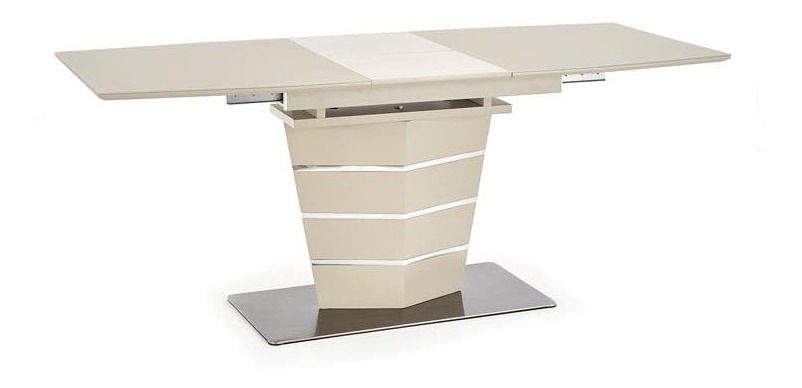 Rozkládací jídelní stůl 140-180 cm Suena (bílá + stříbrná) (pro 6 8 osob)