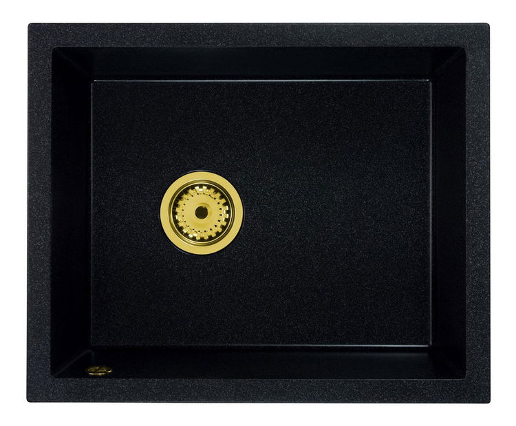 Kuchyňský dřez Filanis (černá + textura) (bez otvoru pro baterii)