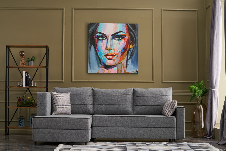 Rohová sedačka Emilie (L) (Šedá)