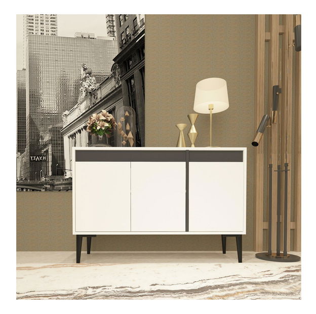 Skříňka Kasuma (bílá + antracit)