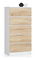 Komoda Kalista V (bílá + dub sonoma)