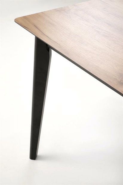 Jídelní stůl Guliano (dub wotan + černá) (pro 6 až 8 osob)