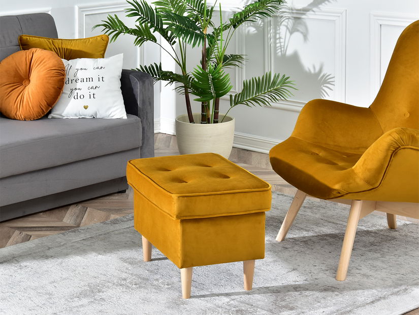 Taburetka Muriera (medová + ořech)