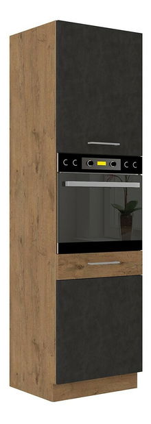 Vysoká kuchyňská skříňka pod troubu Mirjan Woodline 60 DP-210 2F (dub lancelot + matera) (výprodej)