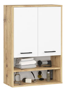 Závěsná koupelnová skříňka Farid TYP 7 (dub artisan + bílá)