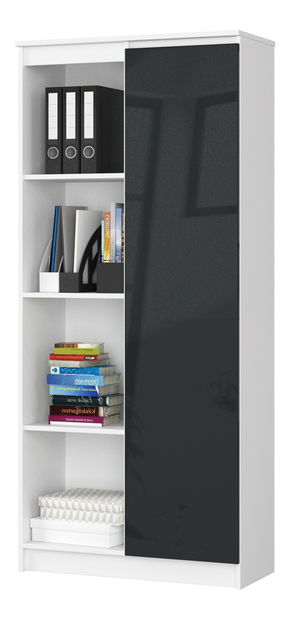 Regál Rehana II (bílá + grafit lesk)