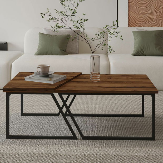 Set konferenčních stolků Veronico (ořech rustikální)