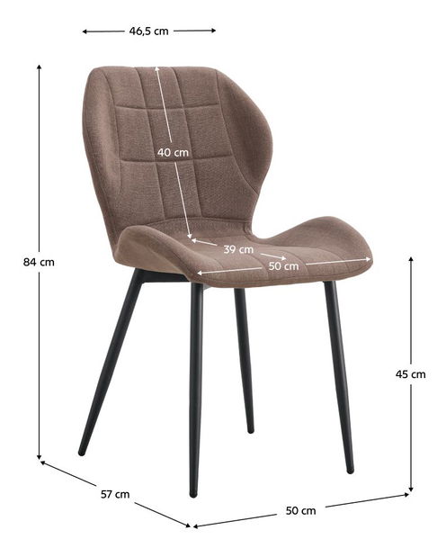 Jídelní židle Makona Typ 1 LD-01-LY3055-6 (hnědá + černá)
