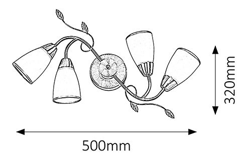 Stropní svítidlo Dreambells 6145 (bronzová + bílá)