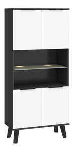 Regál Shela SVN-10 (černý + bílý lesk)