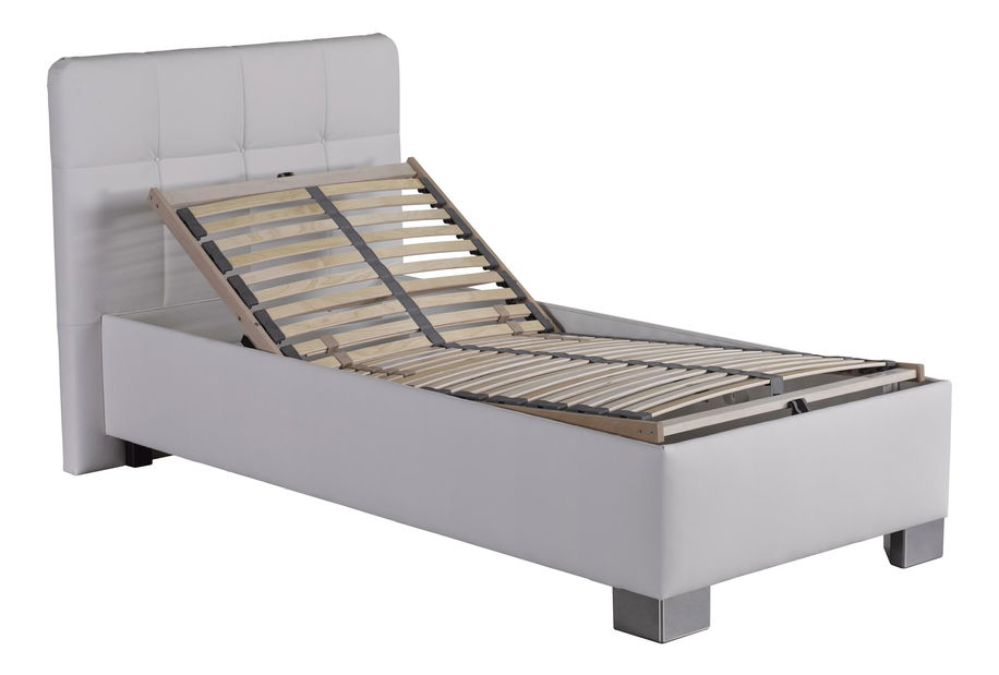 Jednolůžková postel 90 cm Blanár Kelly (bílá) (s roštem)