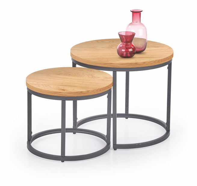 Set 2 ks. Konferenčních stolků Ozell (dub zlatý)