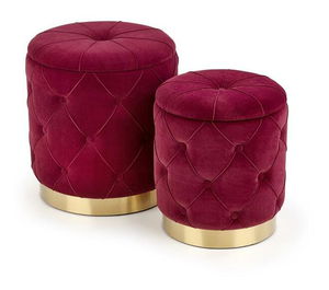 Set 2 ks. taburetů Phillis (bordó)