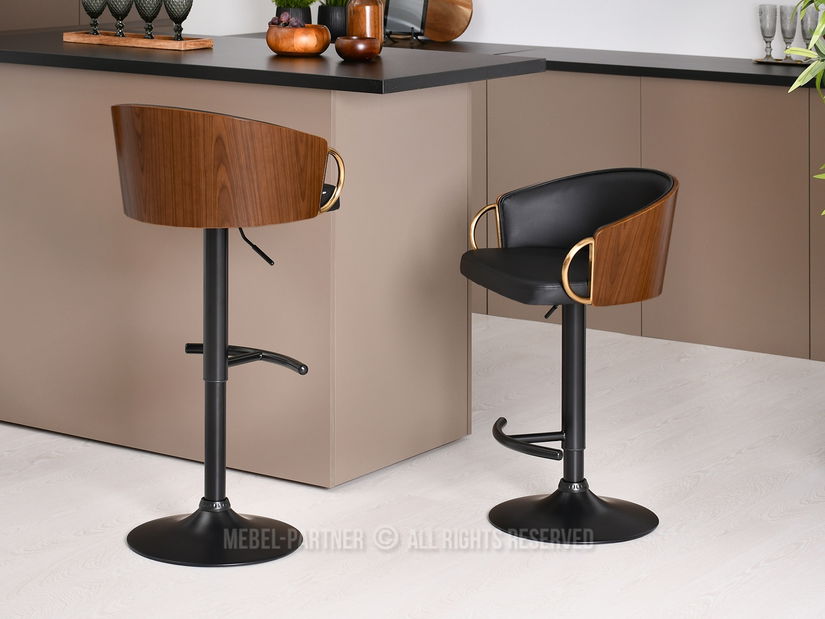 Židle Elviria H (ořech tmavý + černá)