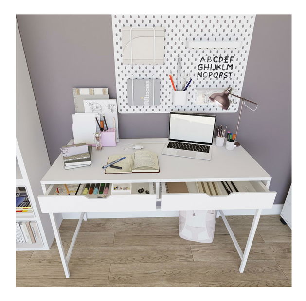 Psací stůl Durun (bílá)