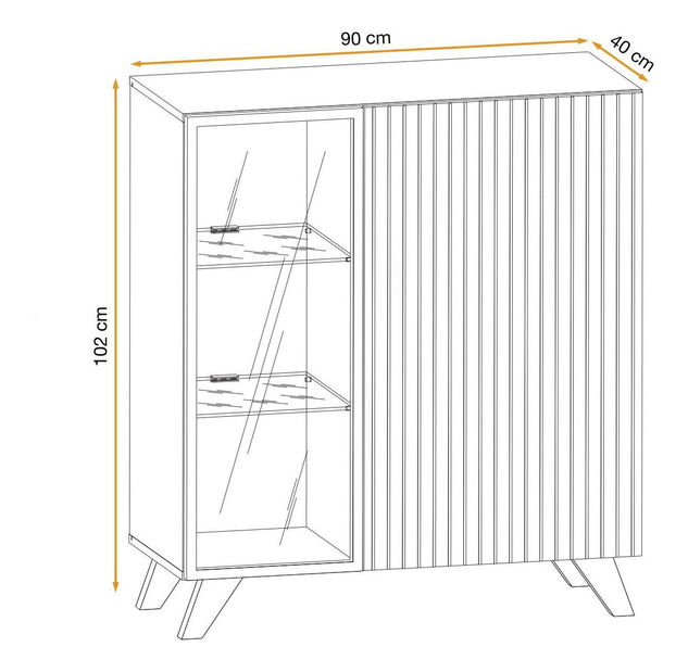 Obývací stěna Lyran (hikora jackson + černá) (s LED osvětlením) (s bio krbem)