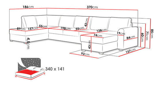 Sedací souprava Astoris Large (P) (twist 23)