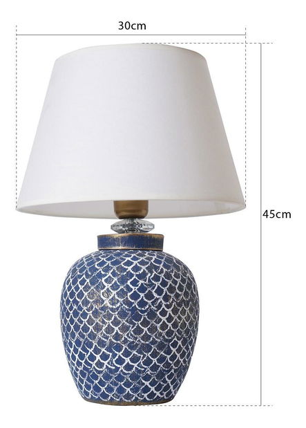 Stolní lampa Entapossa 2 (bílá + modrá)