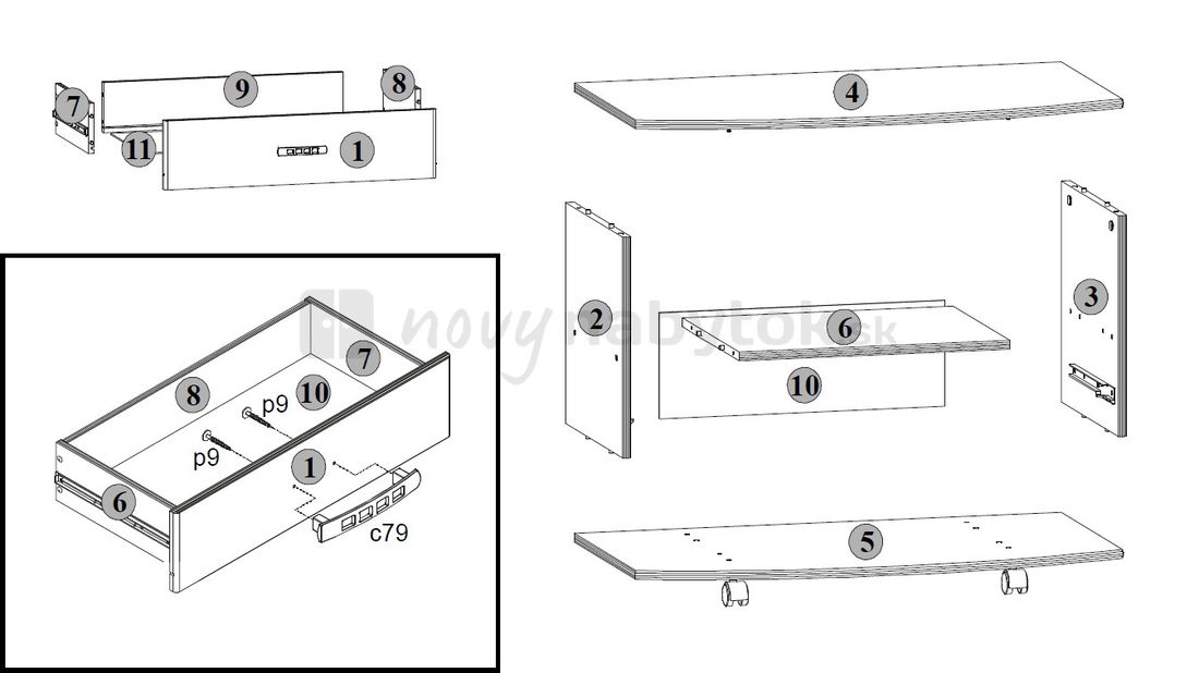TV stolek/skříňka BRW TIP TOP TRTV 90/50 (Javor) *výprodej