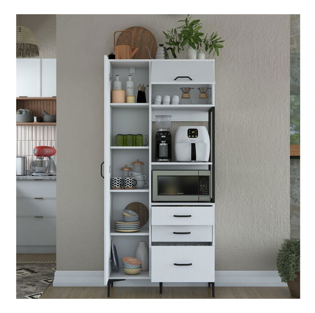 Policová skříň Jenaretta 112 (bílá)