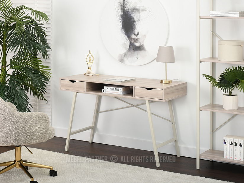 PC stolek Gavon (popelaváo béžová + krémová)