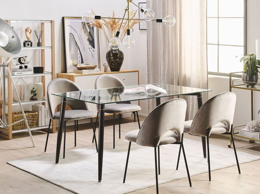 Jídelní stůl TOTTUS (černá) (pro 6 osob)