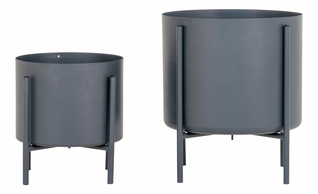 Set 2 ks květináčů Pmiloriaina (šedá)