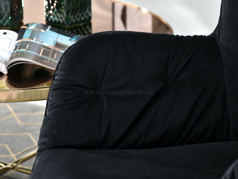 Křeslo Meryl (černá + zlato)