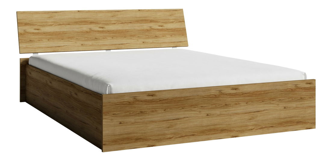 Manželská postel 180x200 cm Peldon P09 (dub catania) (s roštem) (s úl. prostorem)