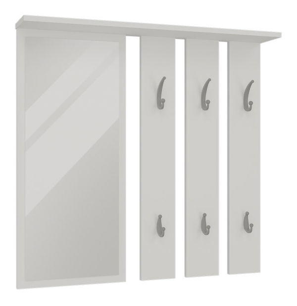 Věšákový panel Oasis 1 (bílá) (se zrcadlem)