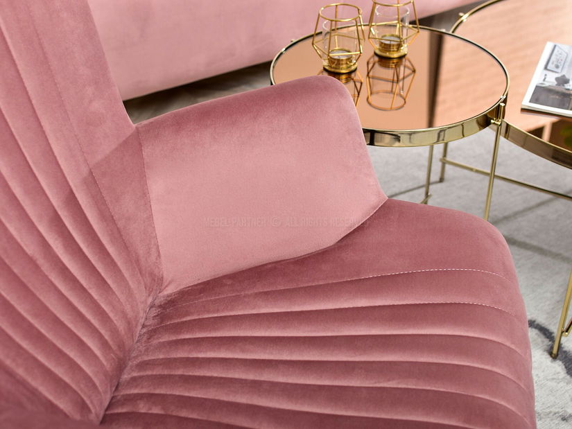 Relaxační křeslo Elesenta (růžová + černá)