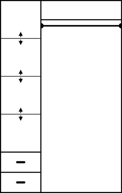 Šatní skříň Venecja 1 (se zrcadlem)