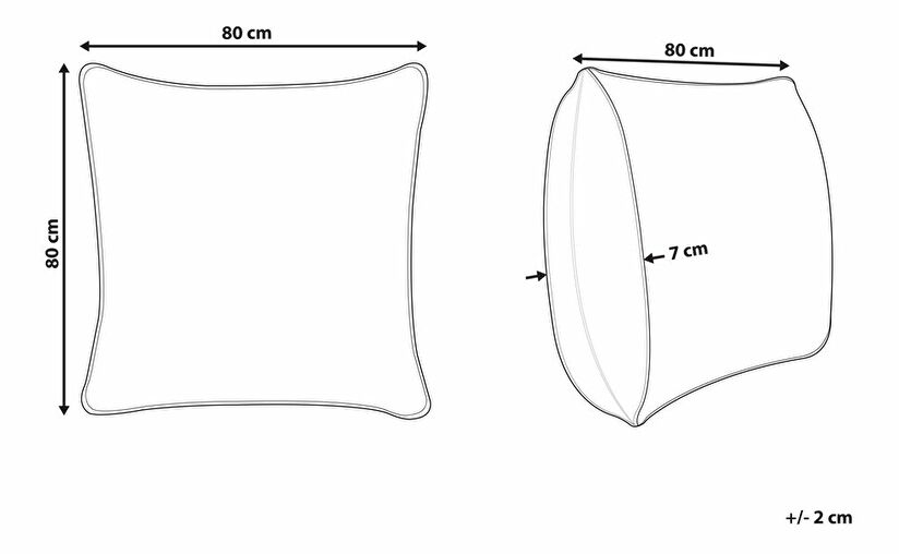 Polštář 80x80 cm Mojave (bílá)