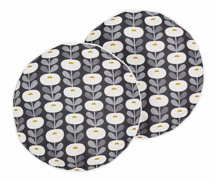 Sada 2 ozdobných polštářů ⌀ 40 cm Valso (šedá)