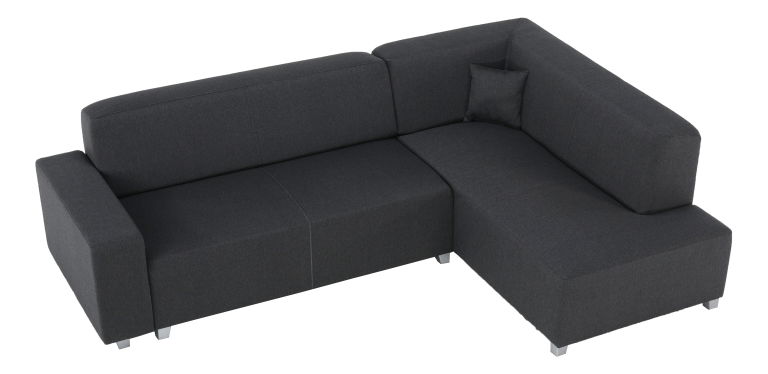 Rohová sedací souprava Colli šedočerná (P)